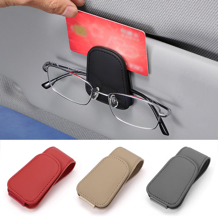 Universal Car Sun Visor Glasses Holder – Sunglasses Clip, Card & Ticket Stand, Pen Case