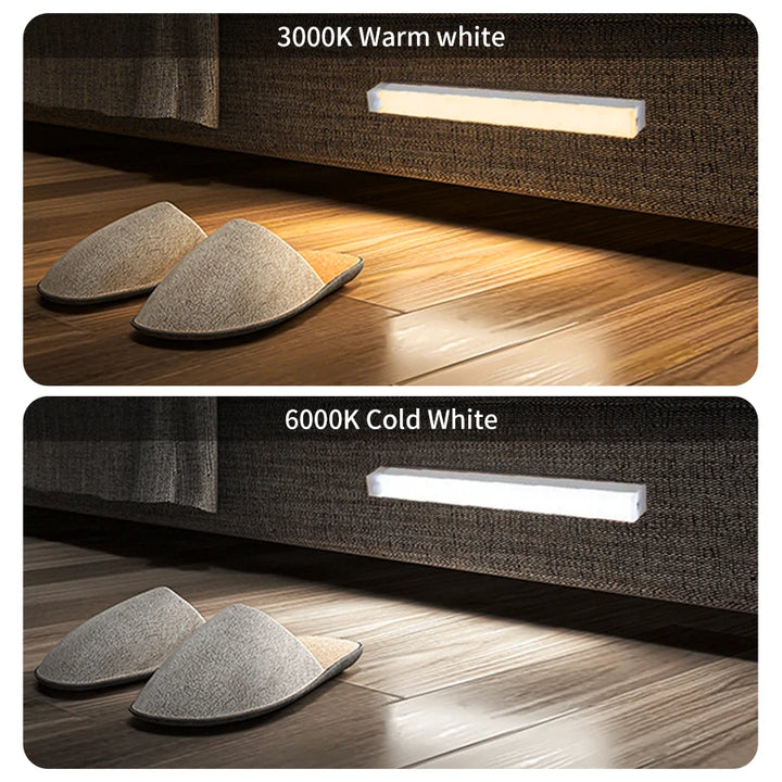USB Rechargeable Motion Sensor LED Cabinet Light – Wireless Night Lamp for Home, Stairs, and Wardrobe