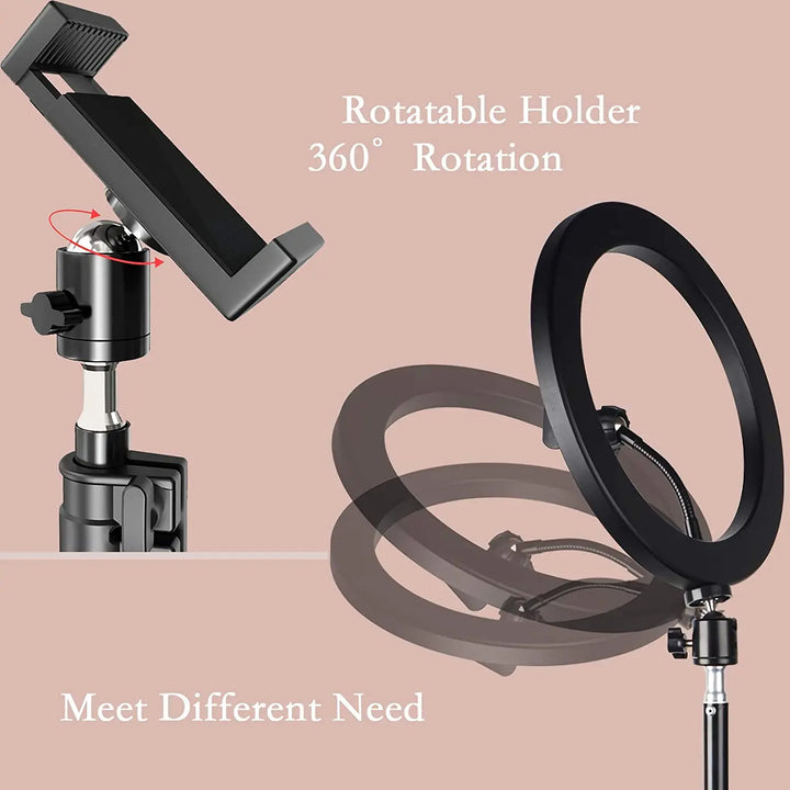 LED Selfie Ring Lighting Phone Holder & Tripod