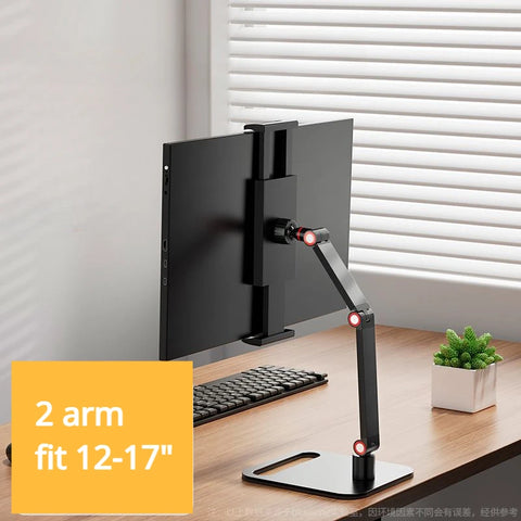 Portable Monitor Holder – Adjustable Clamp Stand for 12-17.3 Inch Screens, No Drilling Required