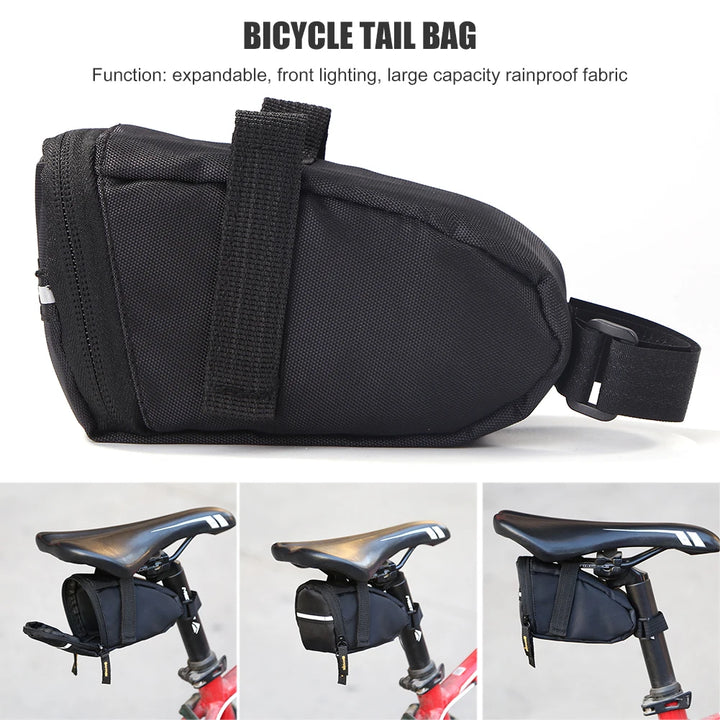 1L Bicycle Saddle Bag – Multi-Function, Rainproof Rear Storage Pouch for MTB