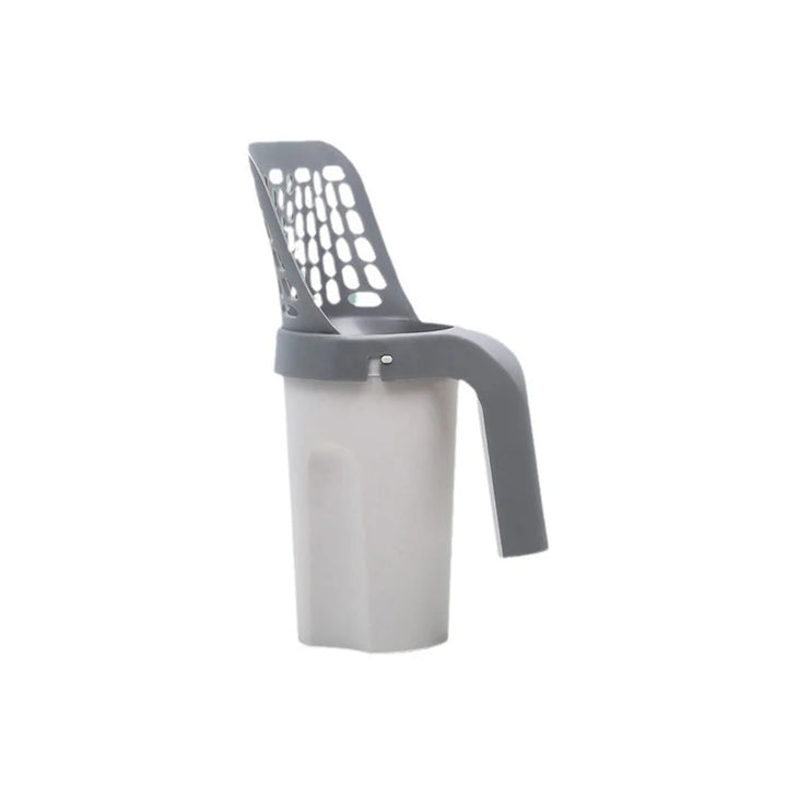 Portable Cat Litter Scoop - Removable Self-Cleaning Sand Shovel with Bag Filter for Litter Box
