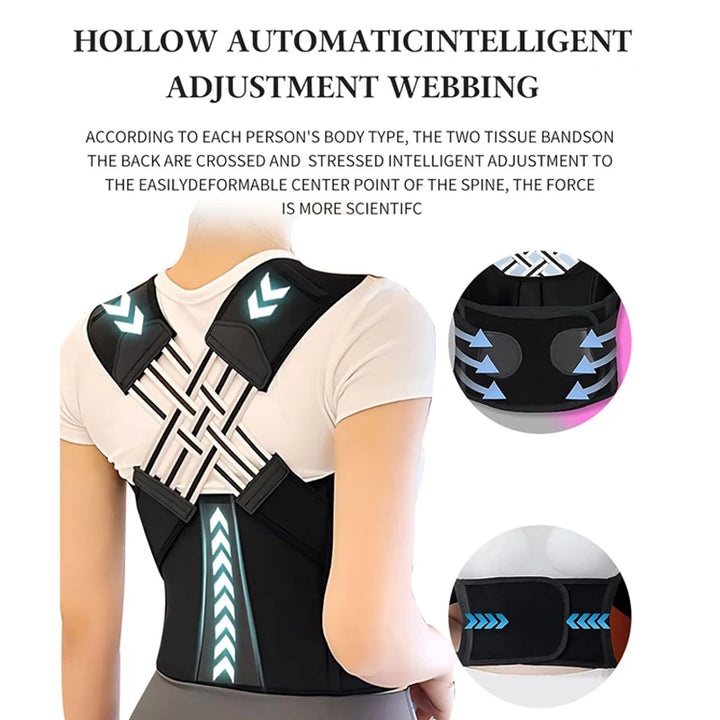 Adjustable Back Posture Corrector - Breathable Support Brace for Women, Students & Kids