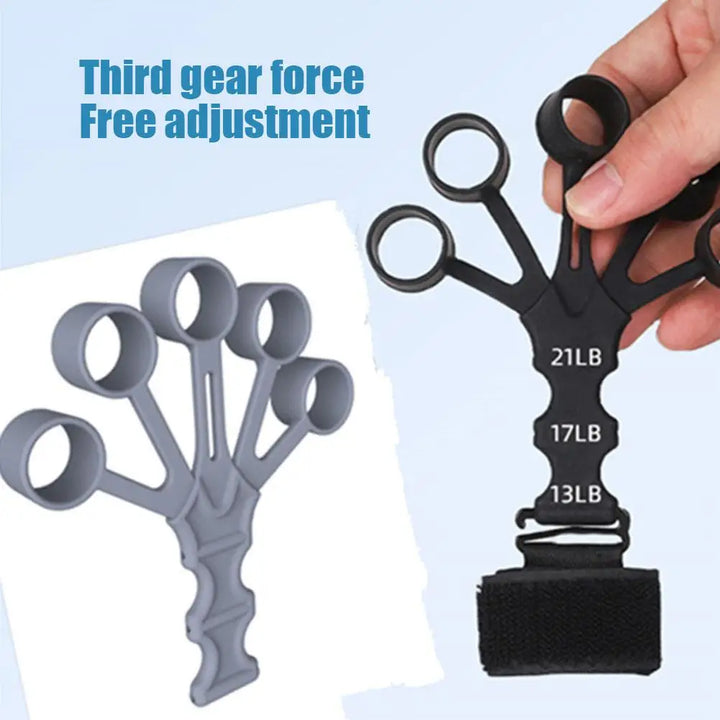 Adjustable 5-Finger Hand & Forearm Strength Trainer for Rehabilitation and Power