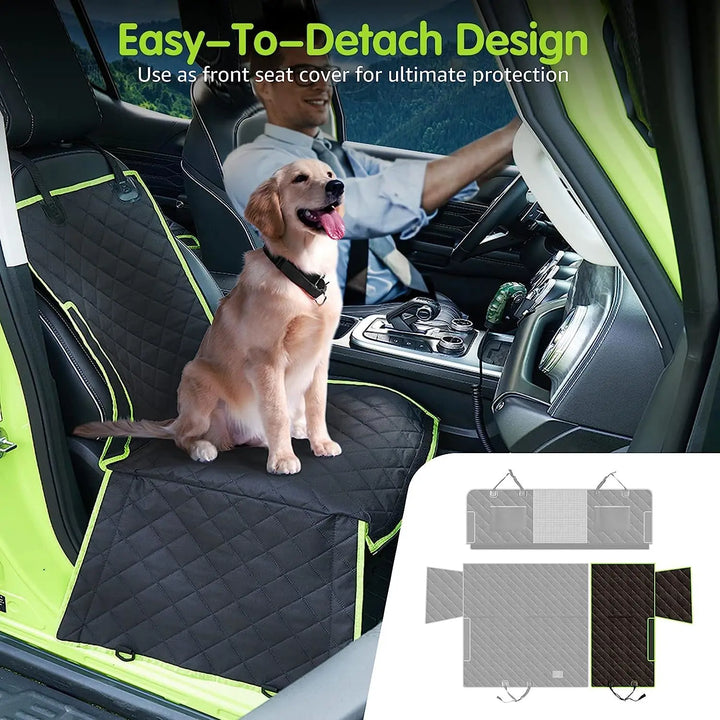 Dog Car Seat Cover for Back Seat, 100% Waterproof Dog Car Hammock