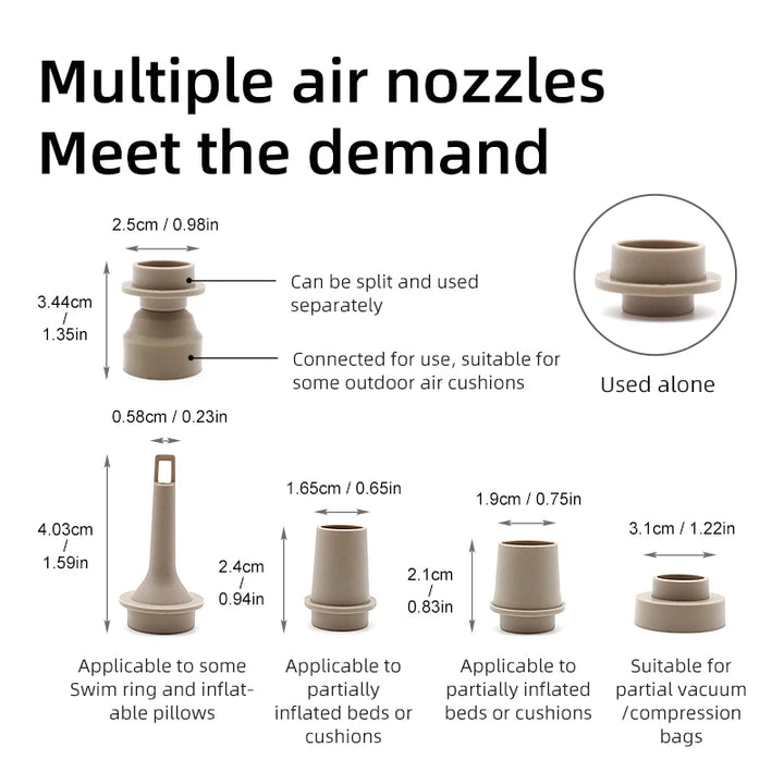 Portable Electric Air Pump – Wireless Inflator/Deflator for Air Beds & Inflatables