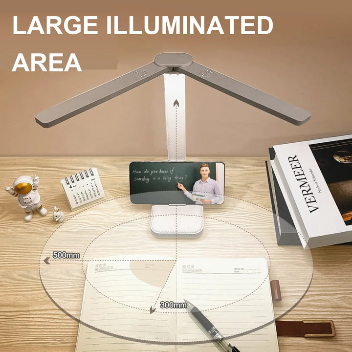 LED Desk Lamp 3 Levels Dimmable Touch Night Light USB Rechargeable