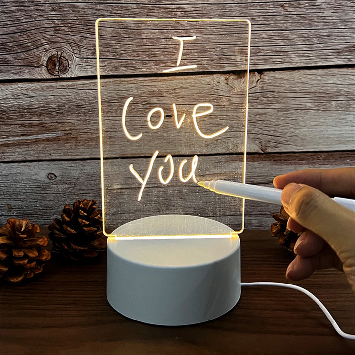 Transparent Luminous Write Message Board  LED Erasable