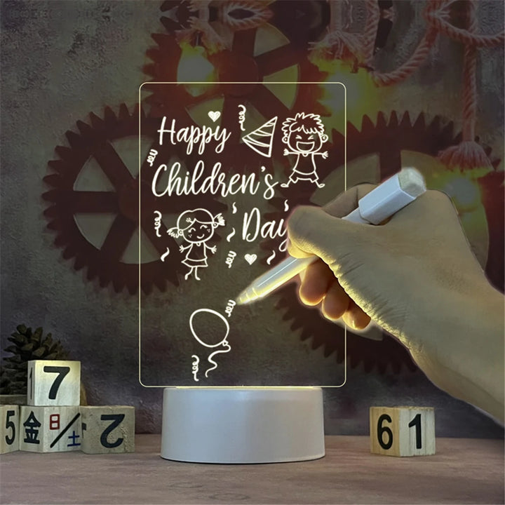 Transparent Luminous Write Message Board  LED Erasable