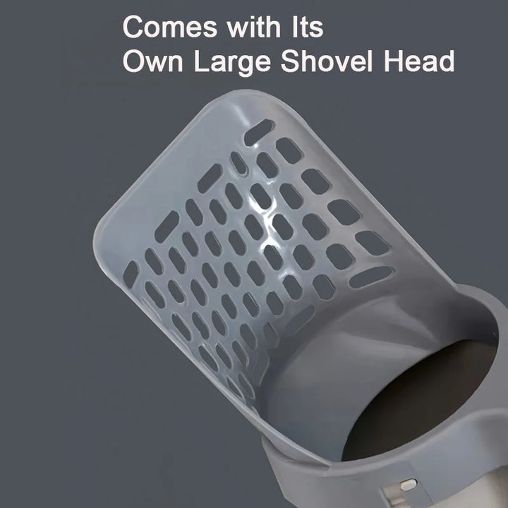 Portable Cat Litter Scoop - Removable Self-Cleaning Sand Shovel with Bag Filter for Litter Box