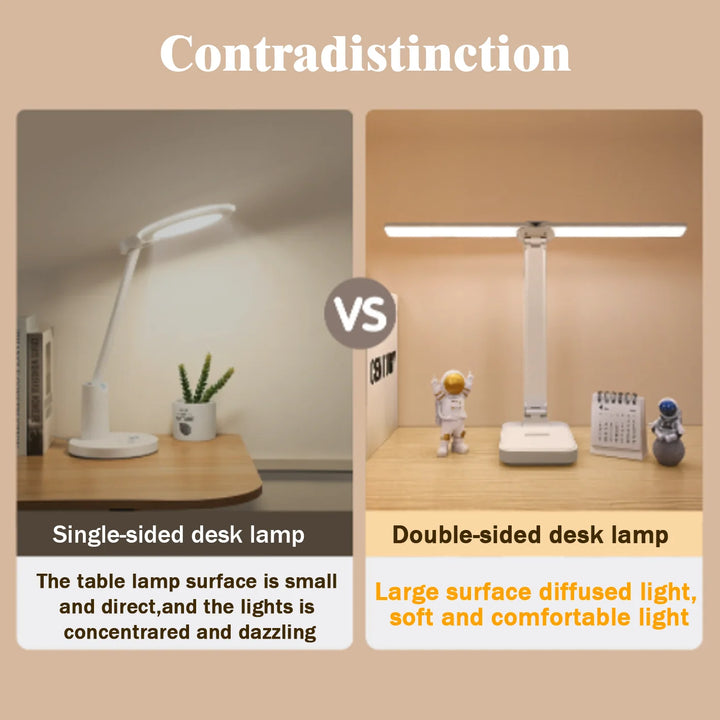 LED Desk Lamp 3 Levels Dimmable Touch Night Light USB Rechargeable