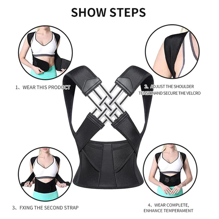 Adjustable Back Posture Corrector - Breathable Support Brace for Women, Students & Kids