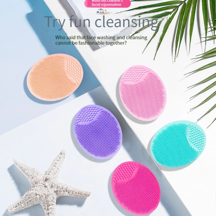 Soft Silicone Face & Baby Bath Brush - Gentle Pore Cleaner & Shampoo Comb for Home Use