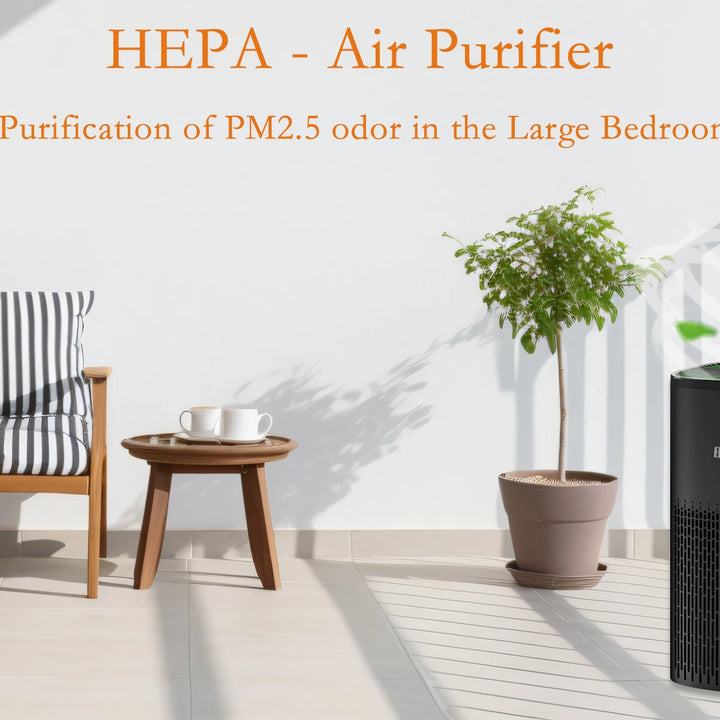 Portable H13 HEPA Air Purifier - Quiet Air Cleaner with PM2.5 Filter & Sleep Music for Bedroom