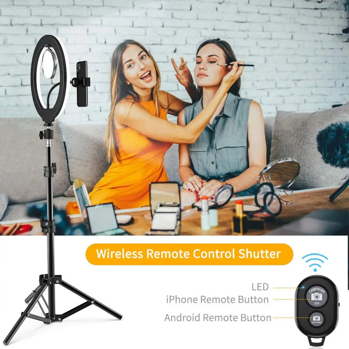 LED Selfie Ring Lighting Phone Holder & Tripod