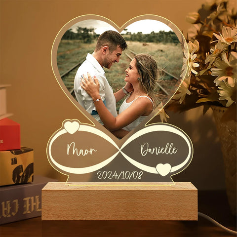 Personalized Acrylic Photo Frame - Custom Anniversary Gift for Couples, Perfect for Him or Her on Valentine's Day