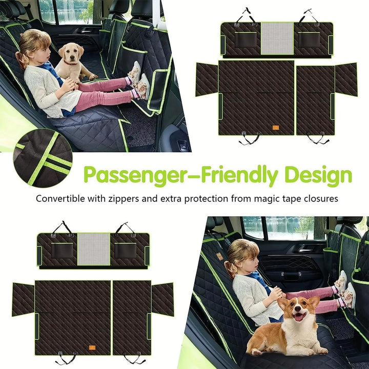 Dog Car Seat Cover for Back Seat, 100% Waterproof Dog Car Hammock