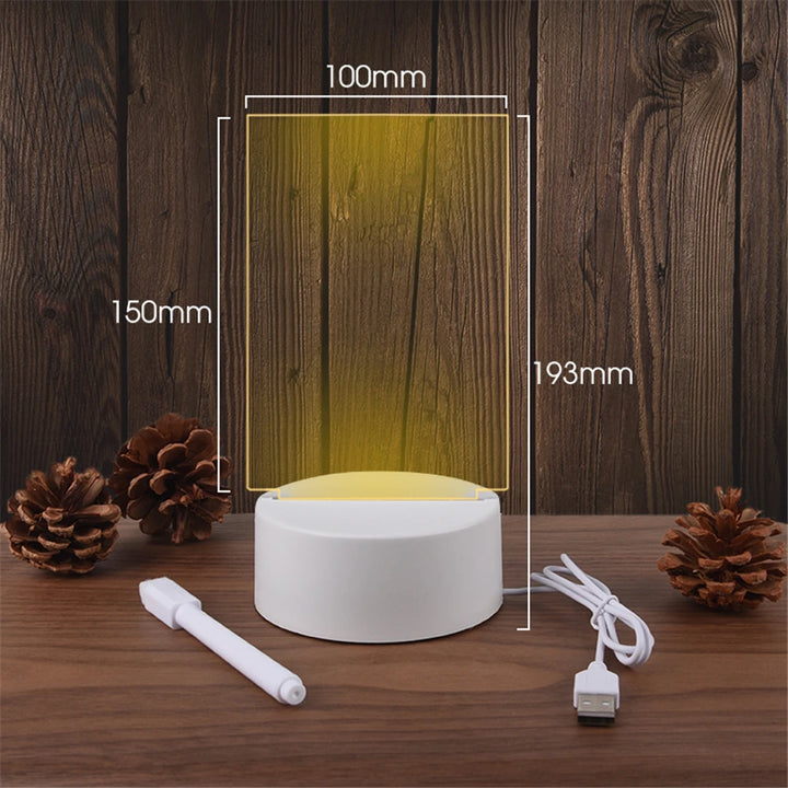 Transparent Luminous Write Message Board  LED Erasable