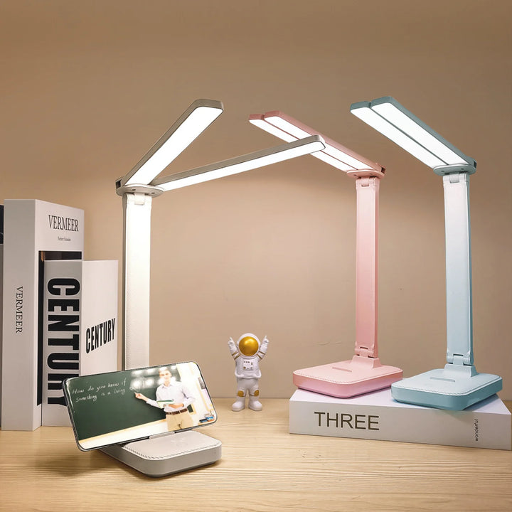 LED Desk Lamp 3 Levels Dimmable Touch Night Light USB Rechargeable