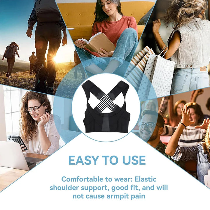 Adjustable Back Posture Corrector - Breathable Support Brace for Women, Students & Kids