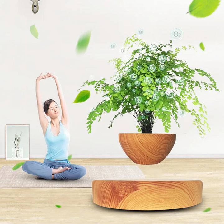 Levitating Air Bonsai Pot – Magnetic Floating Planter for Home Decor