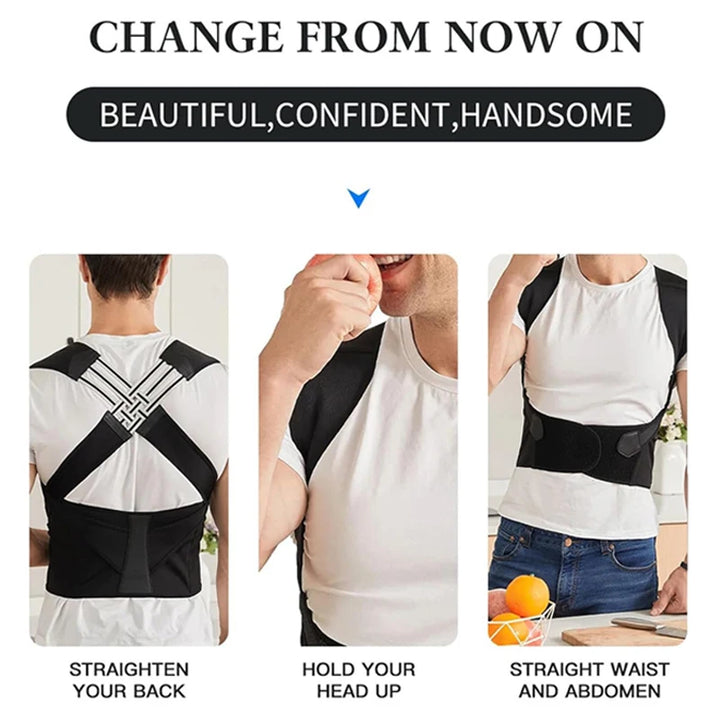 Adjustable Back Posture Corrector - Breathable Support Brace for Women, Students & Kids