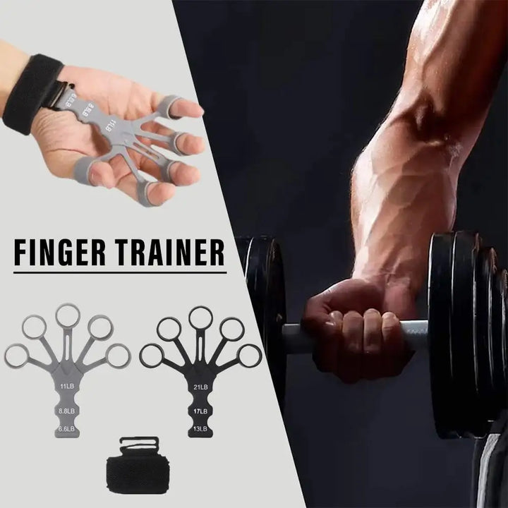 Adjustable 5-Finger Hand & Forearm Strength Trainer for Rehabilitation and Power