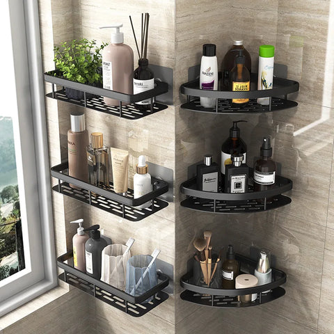 Bathroom Alluminum Shelf no drill
