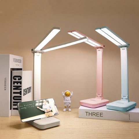 LED Desk Lamp 3 Levels Dimmable Touch Night Light USB Rechargeable