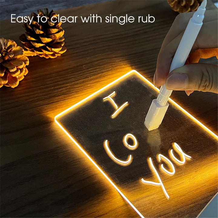 Transparent Luminous Write Message Board  LED Erasable