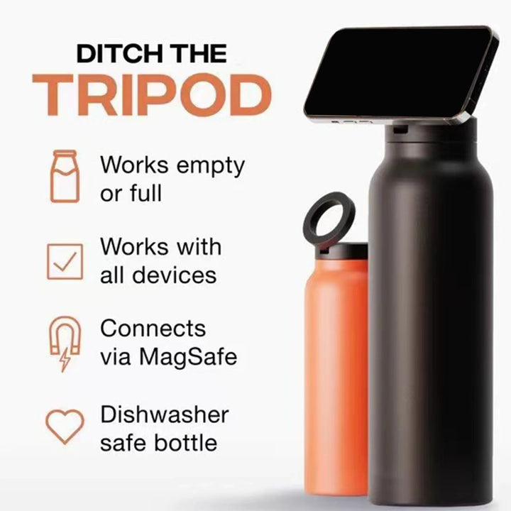 24oz Insulated Stainless Steel Water Bottle – BPA-free with magnetic lid and phone holder.