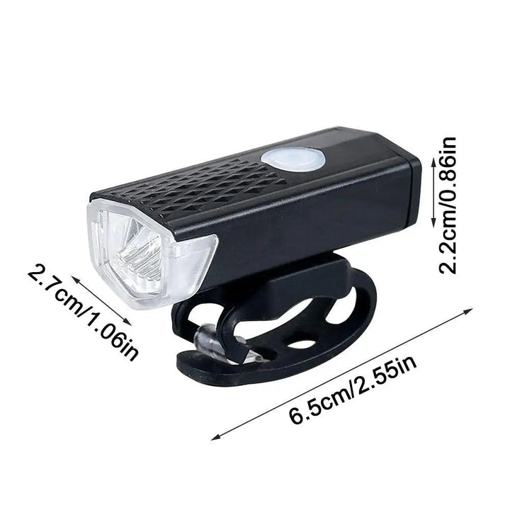 Front Bike Light – USB Rechargeable, LED Headlight with Power Display, Waterproof