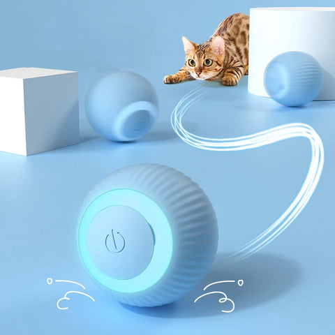 LED Electric Rolling Cat Ball – Smart Interactive Toy for Cat Training and Indoor Play