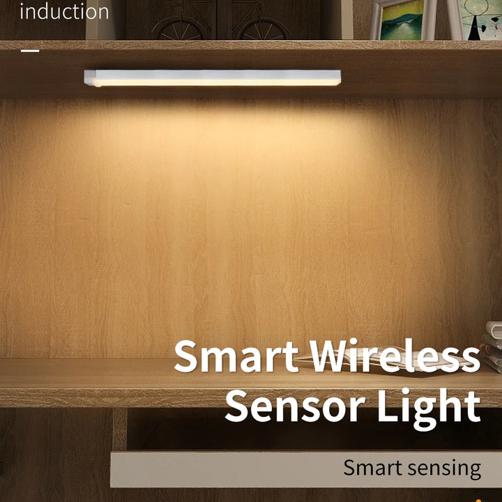 USB Rechargeable Motion Sensor LED Cabinet Light – Wireless Night Lamp for Home, Stairs, and Wardrobe