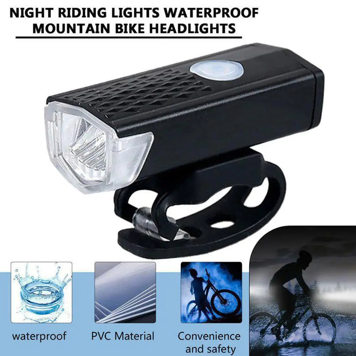 Front Bike Light – USB Rechargeable, LED Headlight with Power Display, Waterproof