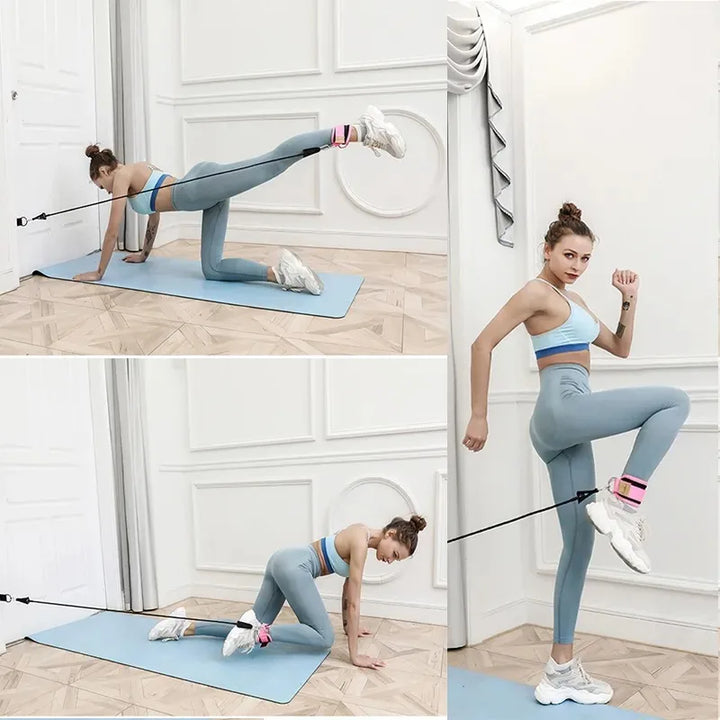 Cable Ankle Straps Double For Gym Workouts