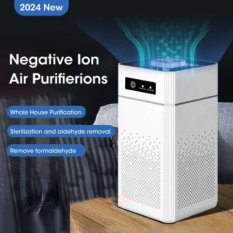 Portable Negative Ion Air Purifier - Smoke & Odor Remover with Replaceable HEPA Filter for Car, Room, and Kitchen