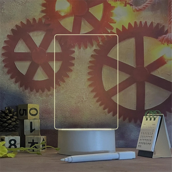 Transparent Luminous Write Message Board  LED Erasable