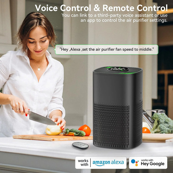 Portable H13 HEPA Air Purifier - Quiet Air Cleaner with PM2.5 Filter & Sleep Music for Bedroom