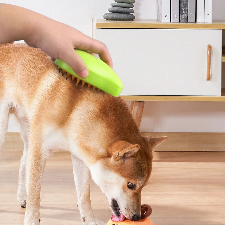 3-in-1 Pet Brush – Electric Cat & Dog Grooming Comb with Spray and Massage Features