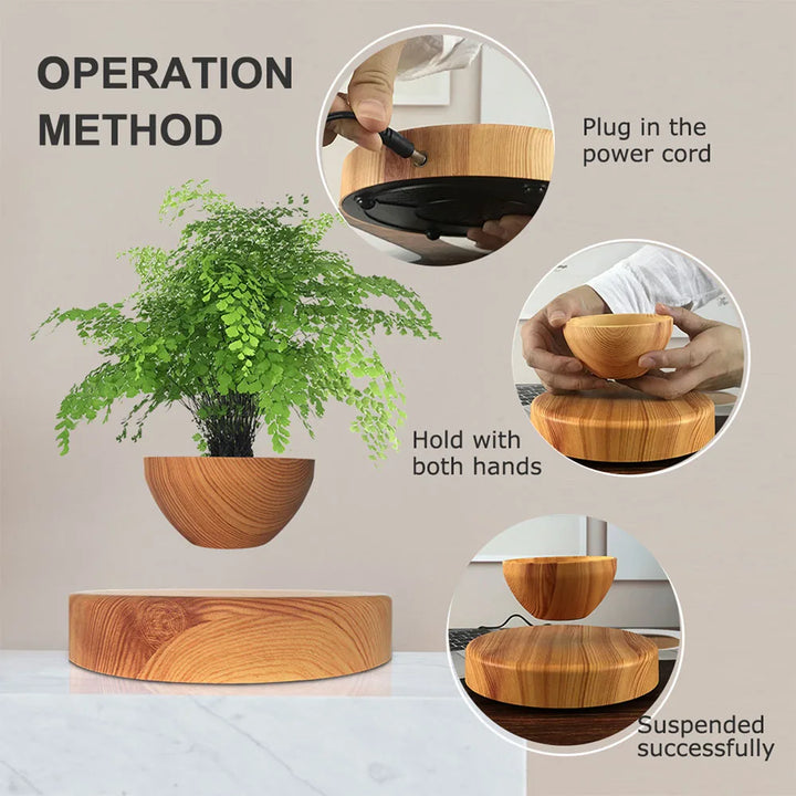 Levitating Air Bonsai Pot – Magnetic Floating Planter for Home Decor