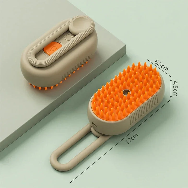 3-in-1 Pet Brush – Electric Cat & Dog Grooming Comb with Spray and Massage Features