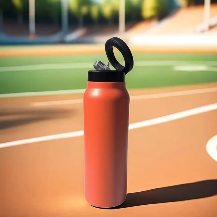 24oz Insulated Stainless Steel Water Bottle – BPA-free with magnetic lid and phone holder.