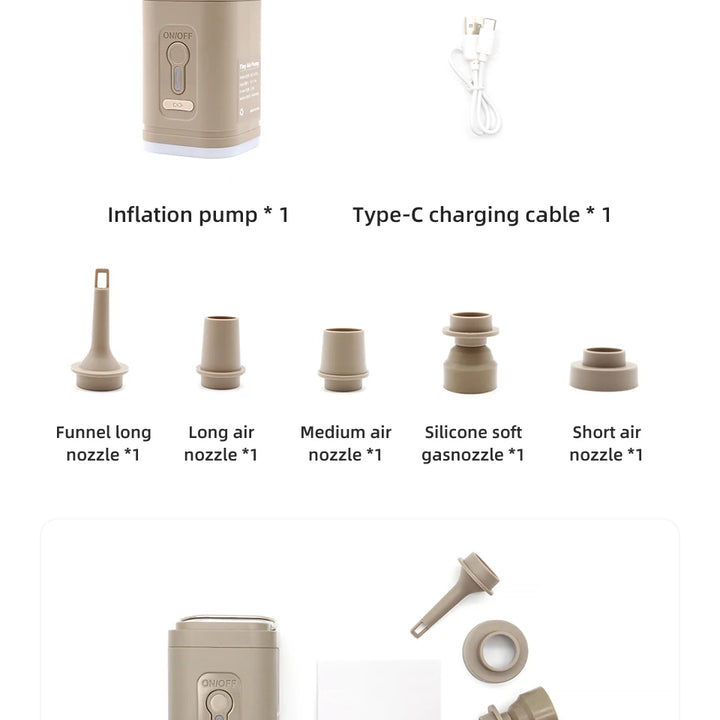 Portable Electric Air Pump – Wireless Inflator/Deflator for Air Beds & Inflatables