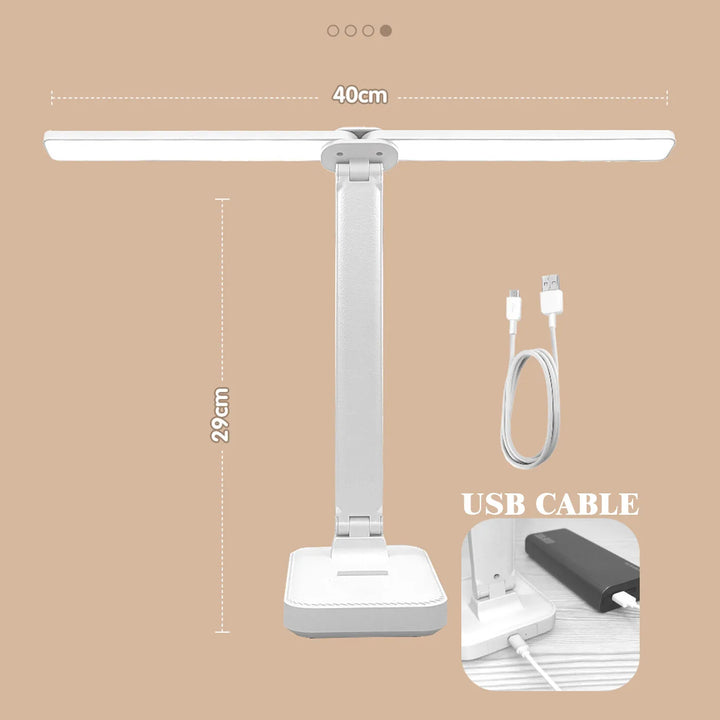 LED Desk Lamp 3 Levels Dimmable Touch Night Light USB Rechargeable