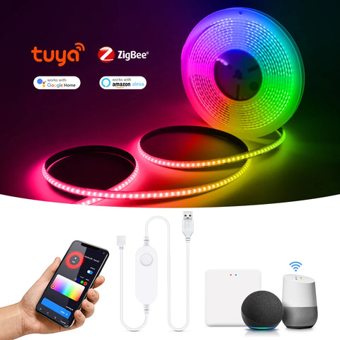 LED Strip RGB Dimmable 5V  For Smart Gateway Hue Bridge Alexa Google Voice Control