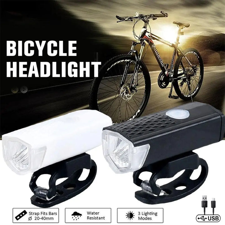 Front Bike Light – USB Rechargeable, LED Headlight with Power Display, Waterproof