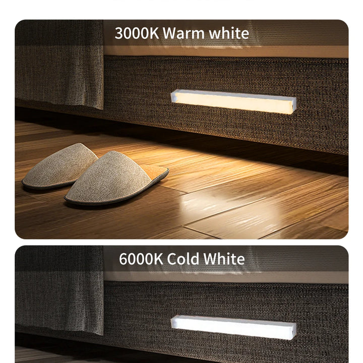 USB Rechargeable Motion Sensor LED Cabinet Light – Wireless Night Lamp for Home, Stairs, and Wardrobe