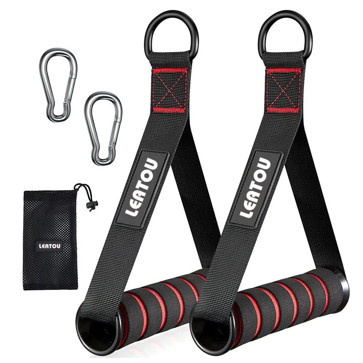 Metal Gym Handles Grip Workout Heavy Duty Cable Machine Handle with Hook